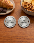Moneta decyzyjna Na słodko czy na słono, obie strony, stal nierdzewna 40 mm [AI]