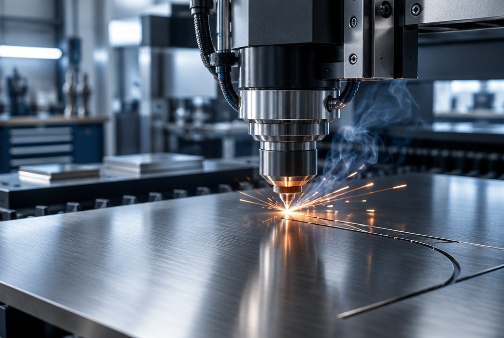 Grawerowanie laserowe stali nierdzewnej, ilustracja procesu produkcji